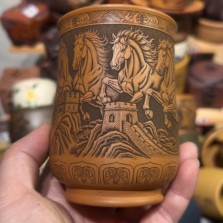 紫砂茶杯宜兴紫砂主人杯