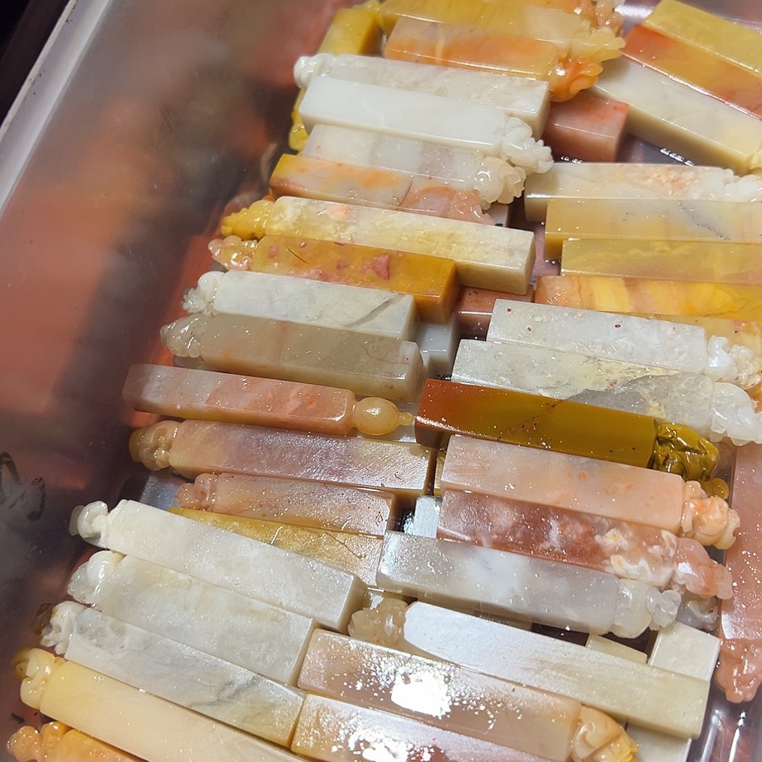 寿山石老挝石印章1.0发10个