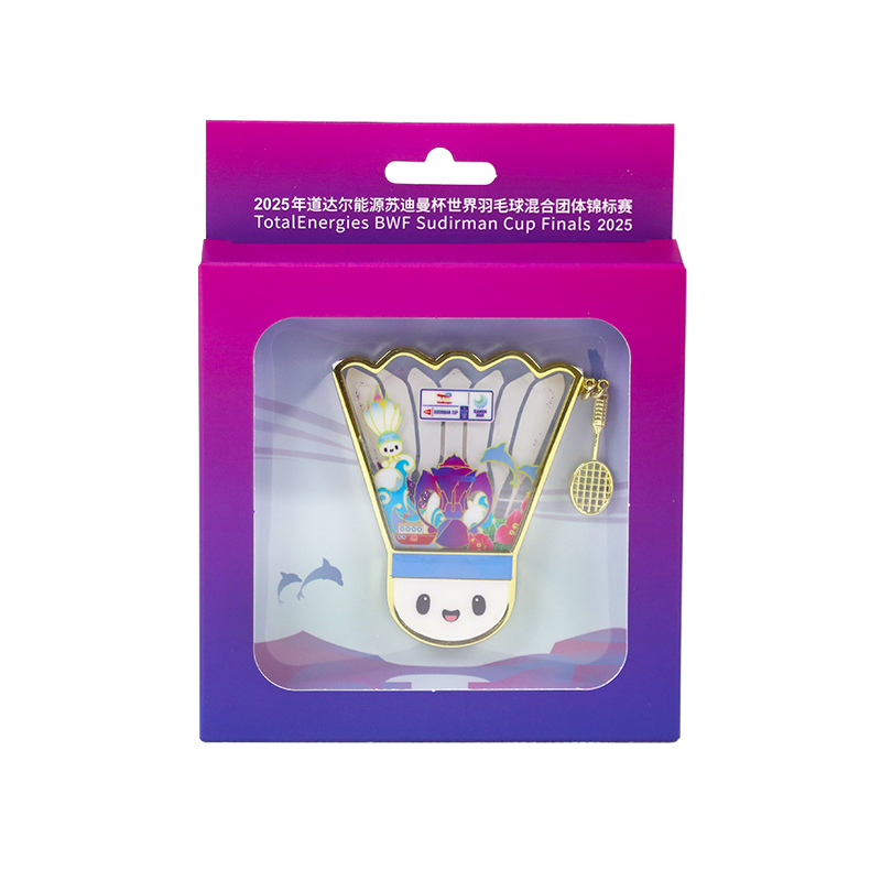 苏杯-A萌羽毛球挂坠流沙冰箱贴