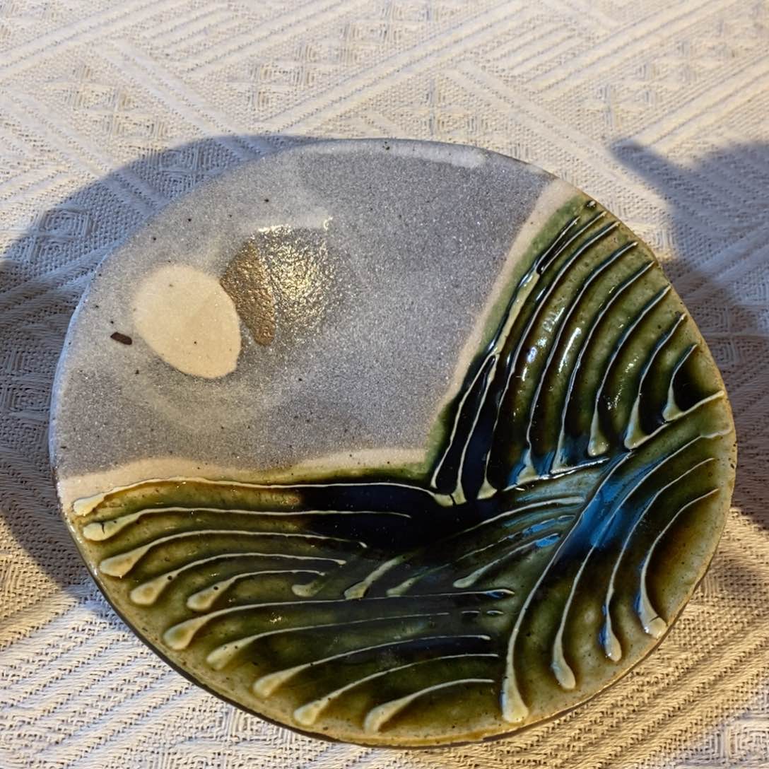 瓷片织部烧器皿呀