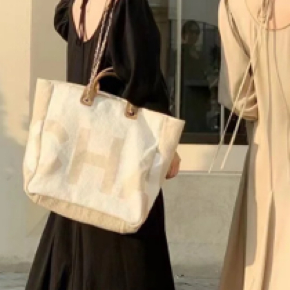 99新 Chanel/香奈儿 坤球奢选香奈儿亚麻沙滩包