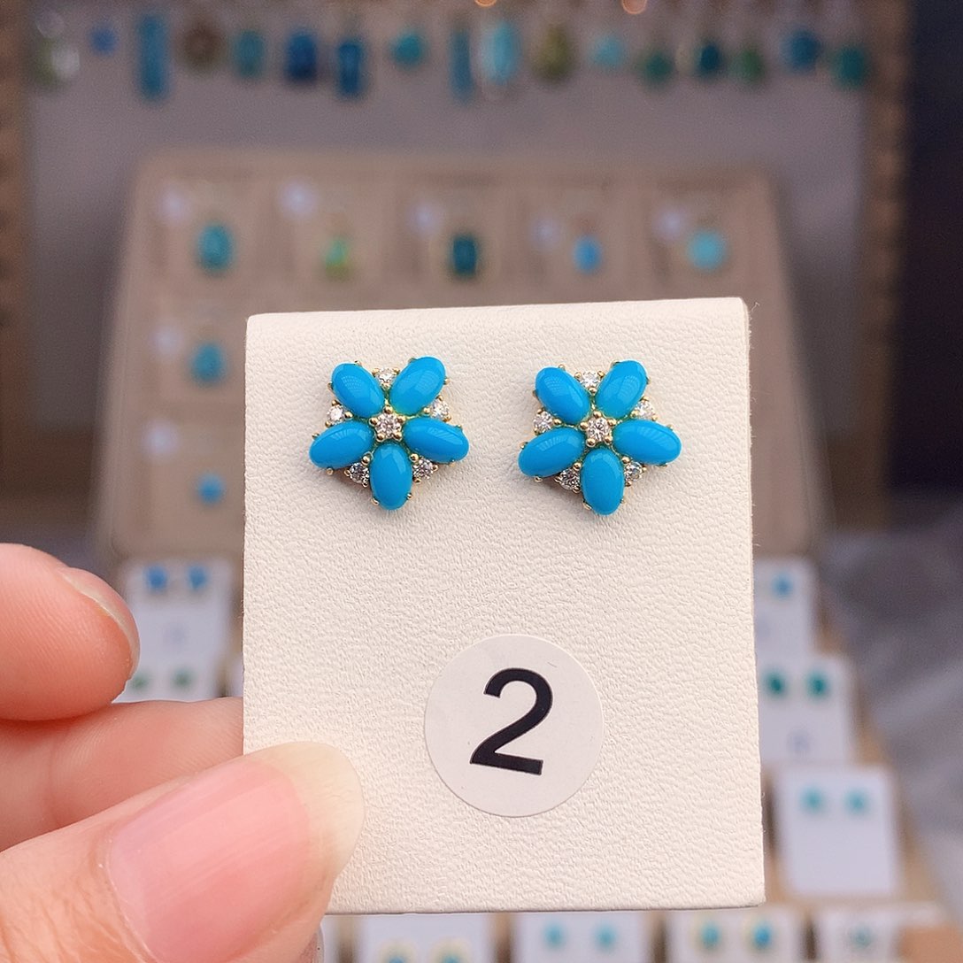 绿松石18K金镶嵌项链