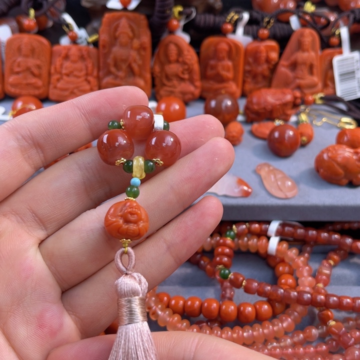 南红玛瑙多样性发一未镶嵌老型布袋佛11mm