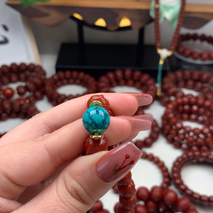 猴头核桃吊坠赵*配饰绿