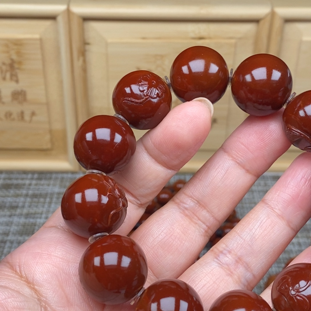 三***行吊坠橄榄核连年有余