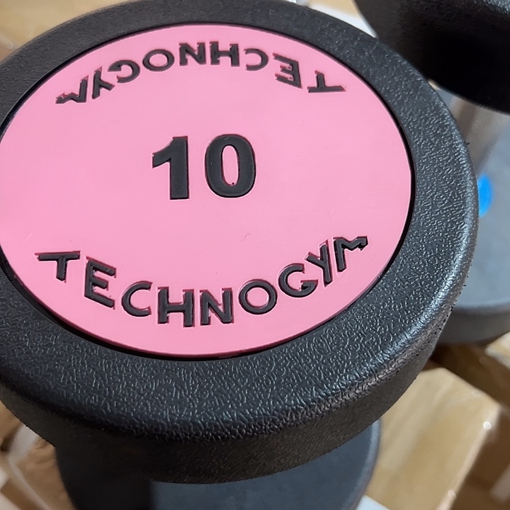 全新纯钢泰诺哑铃10公斤一对粉色