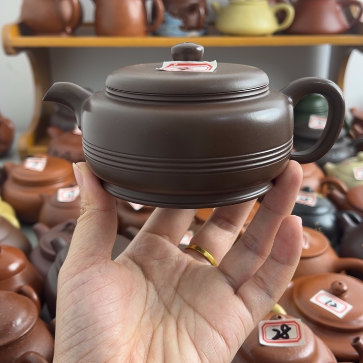 茶壶紫砂250cc紫泥半手
