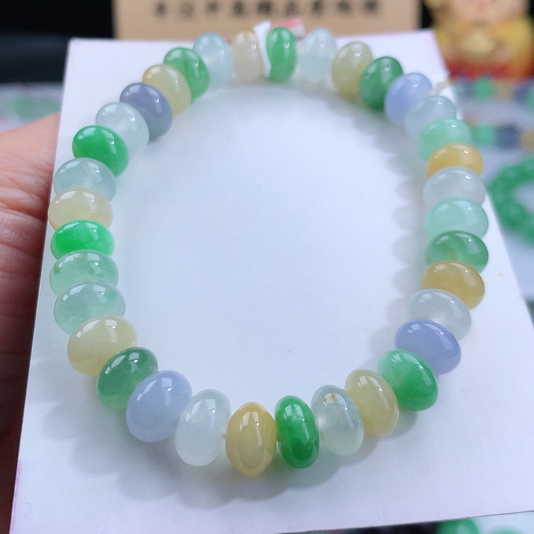 翡翠手链未镶嵌卡8+mm