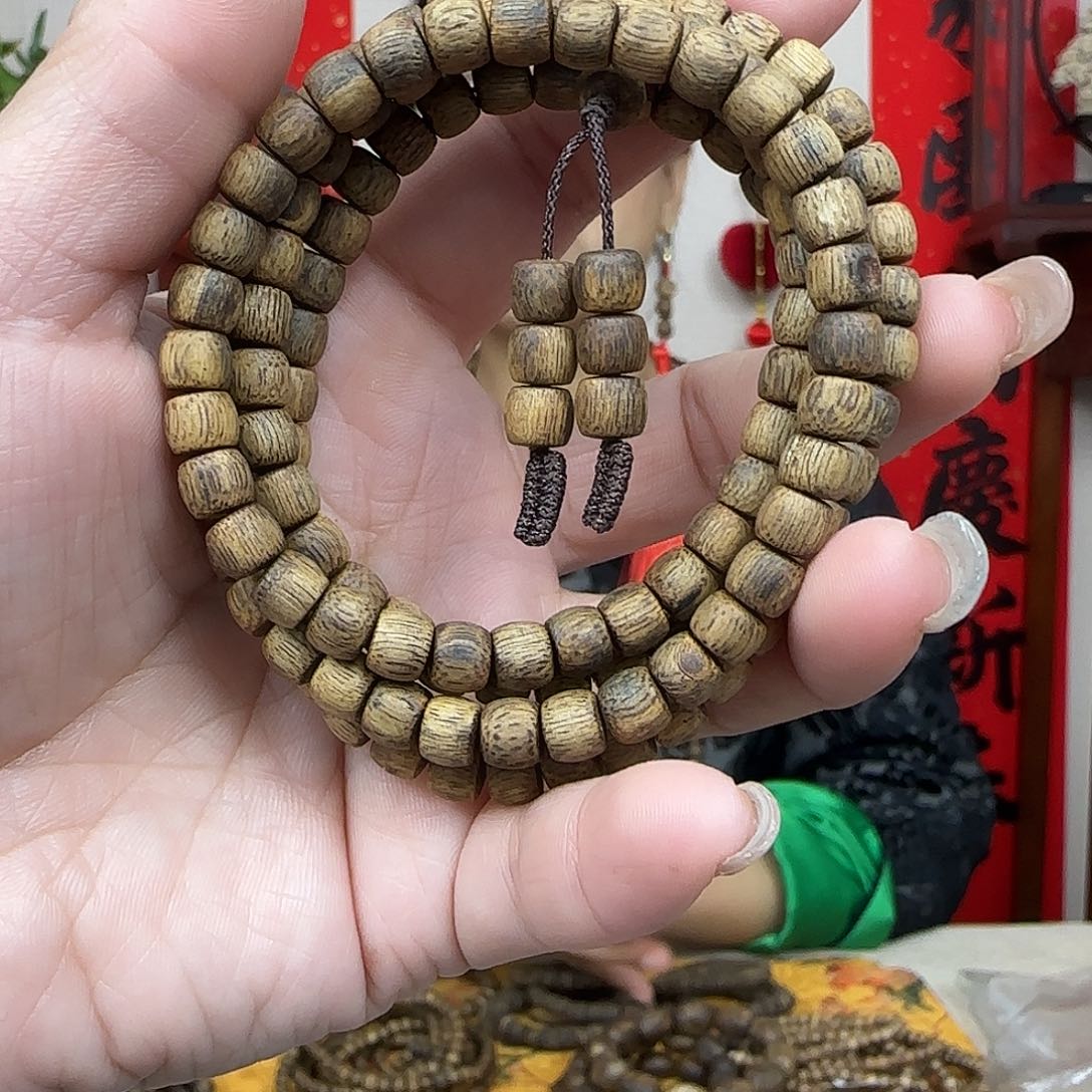 沉香手串0.6母树金沙叶多圈多样性发一