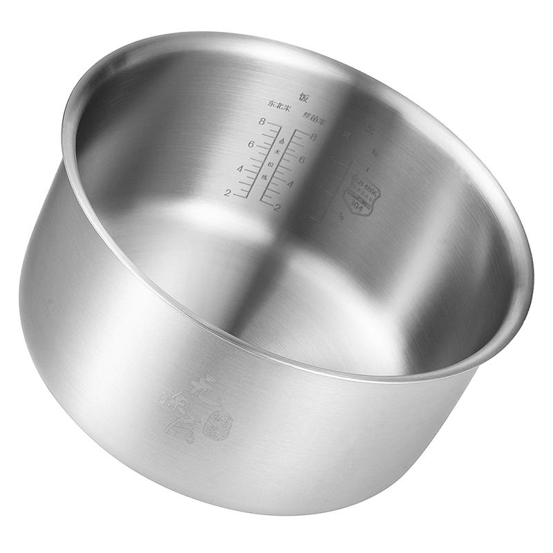适用于美电饭煲内胆2L3/4L5升不锈聚能1.6LMB-FS4无涂层304钢电的