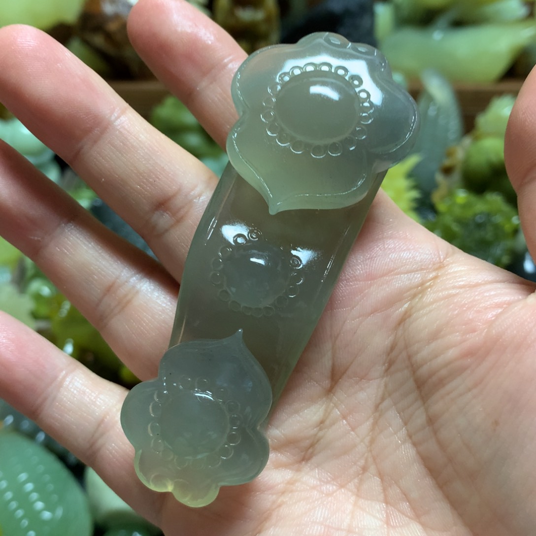岫玉手把未镶嵌玉**开手把