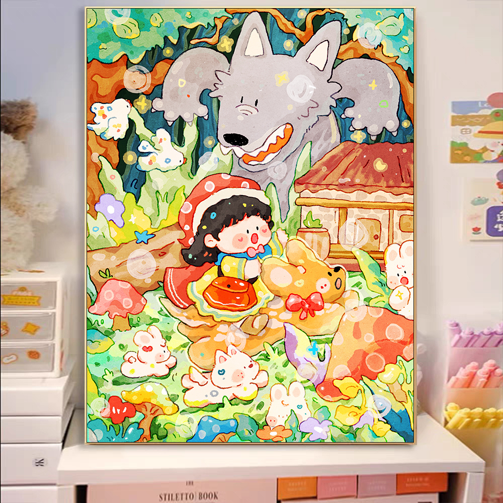 森林童话2025新款十字绣大格满绣39颜色60*80cm【裸包无针】