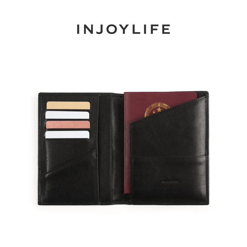 【星陨护照夹】INJOYLIFE真皮创意零钱包 旅行护照夹证件包商务手包