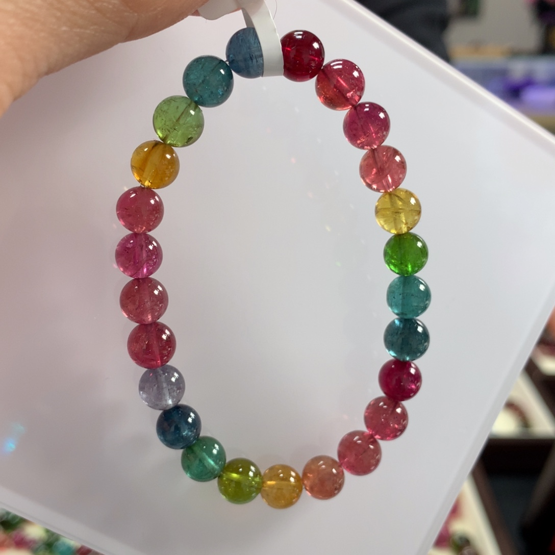 碧玺手链未镶嵌7毫米左右