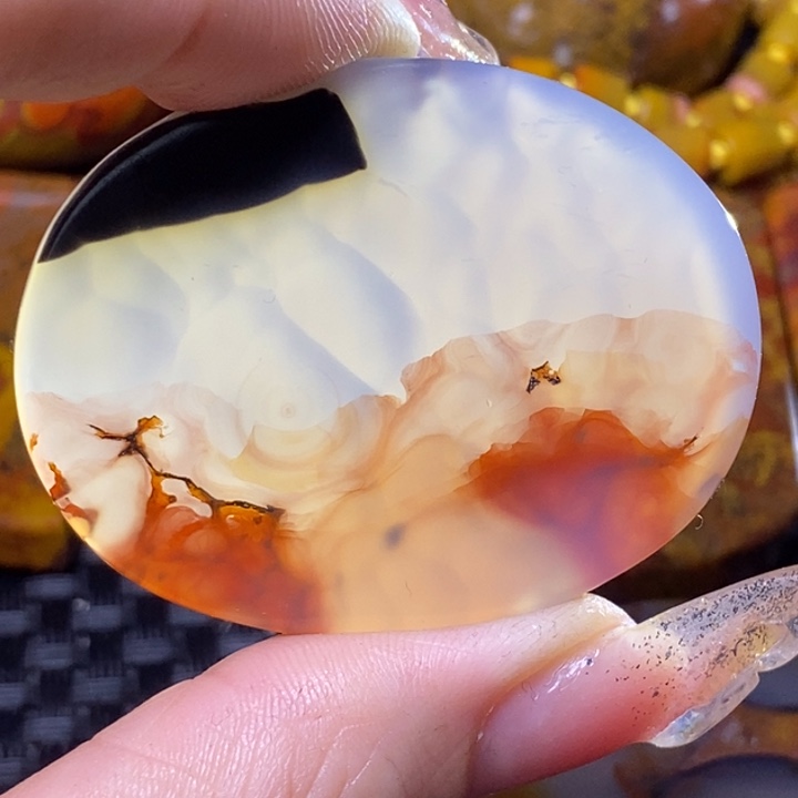 玛瑙/玉髓颈饰足银镀金镶嵌