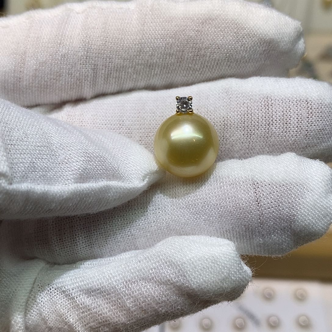 海水珍珠颈饰银S925镶嵌12-13