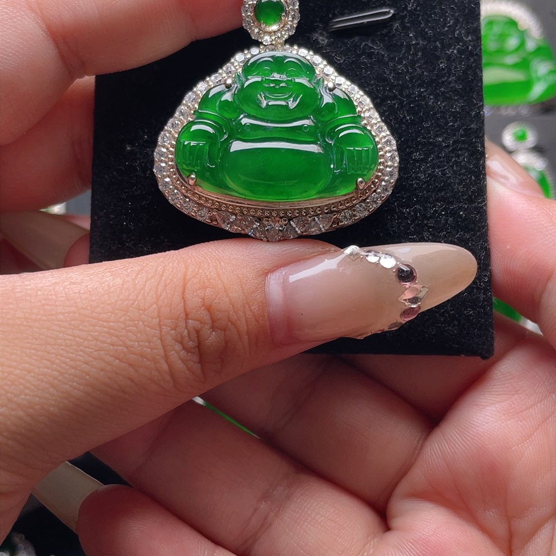 翡翠颈饰银S925镶嵌恋****坏佛公