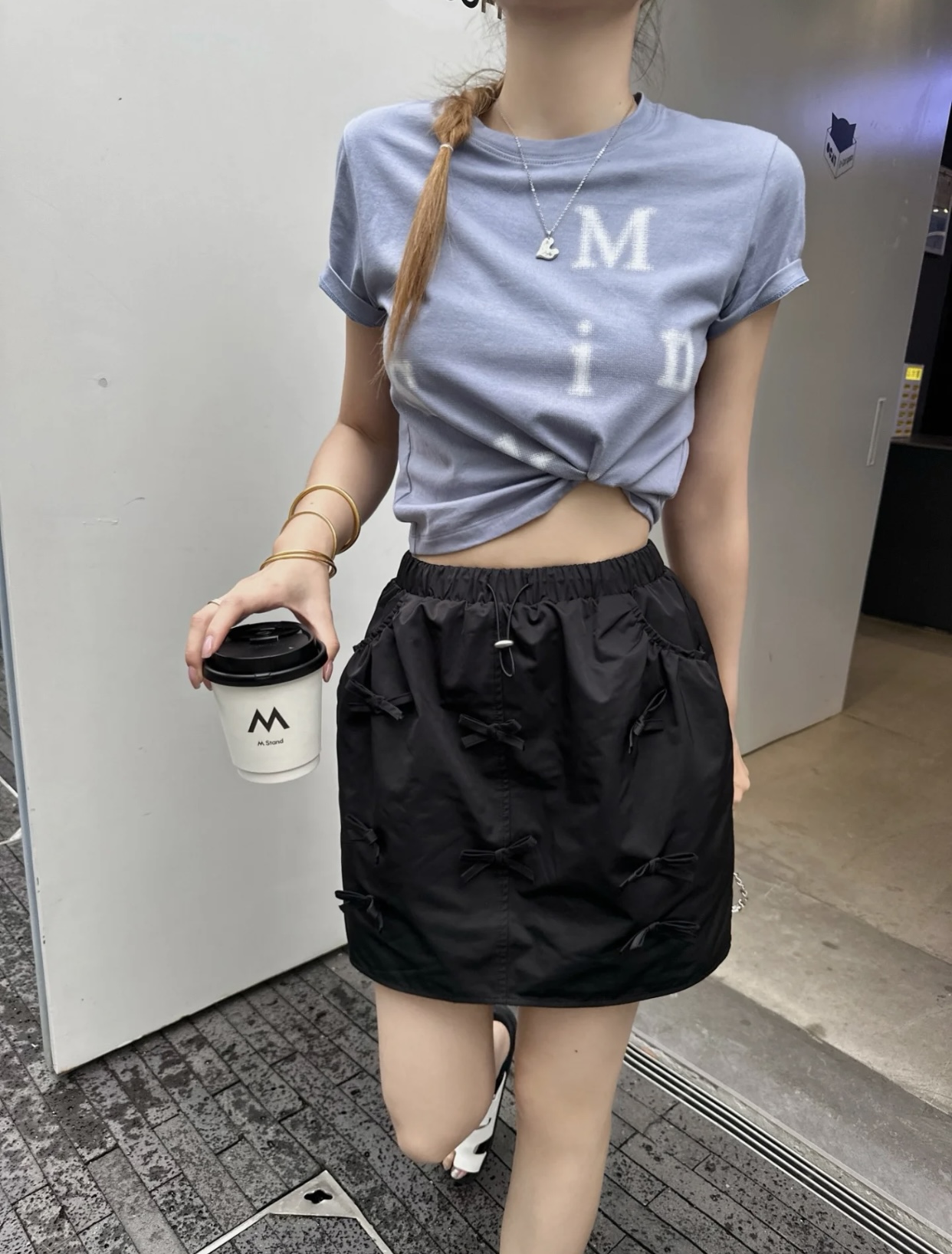 福利款【蝴蝶结工装裙】显瘦高腰短款时尚百搭夏季不规则设计感