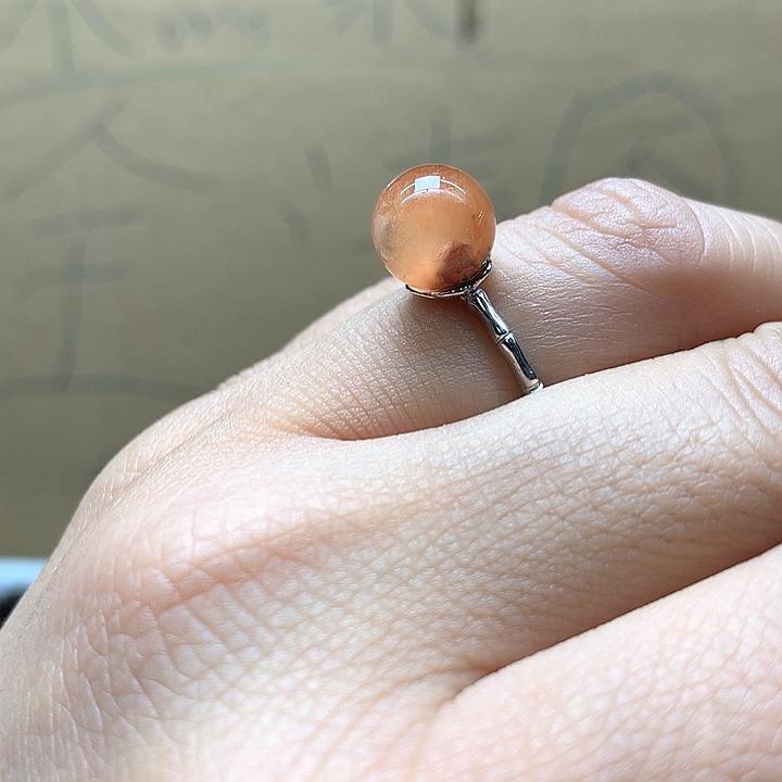 水晶水晶戒指银S925镶嵌