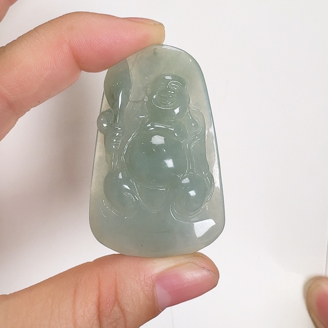 翡翠颈饰未镶嵌佛公牌