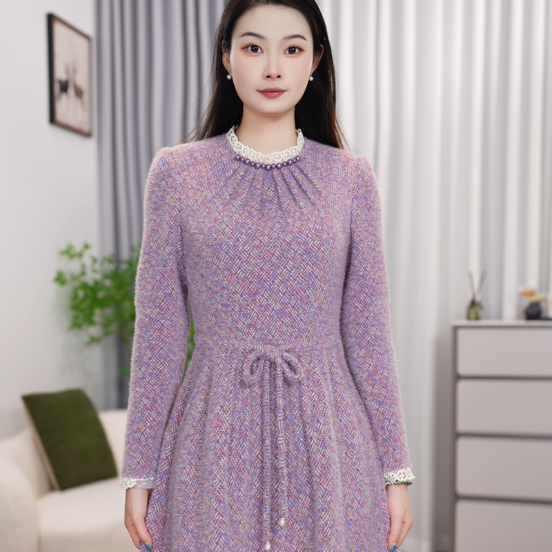 【DL169】2025冬连衣裙修身显瘦女长裙子遮肉遮肚子女裙百搭打底裙