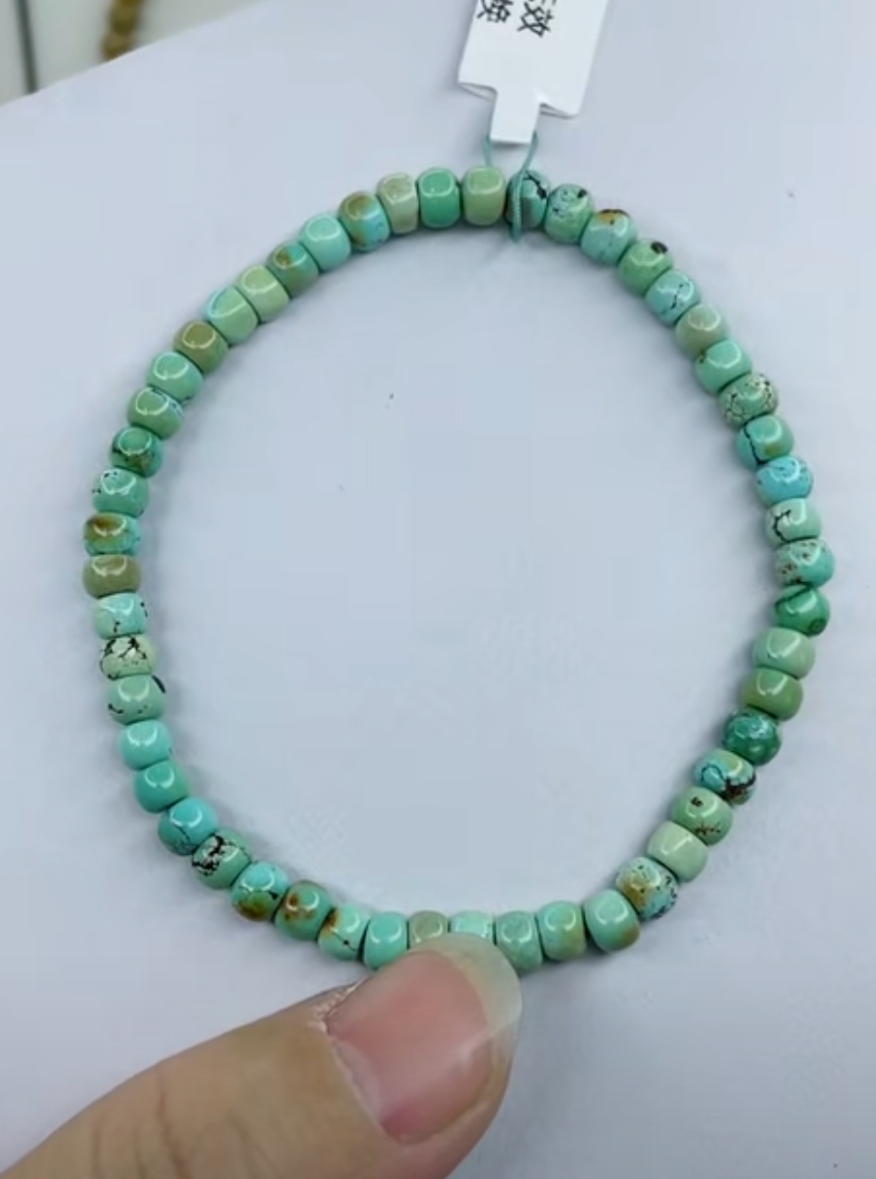天然原矿绿松石手串