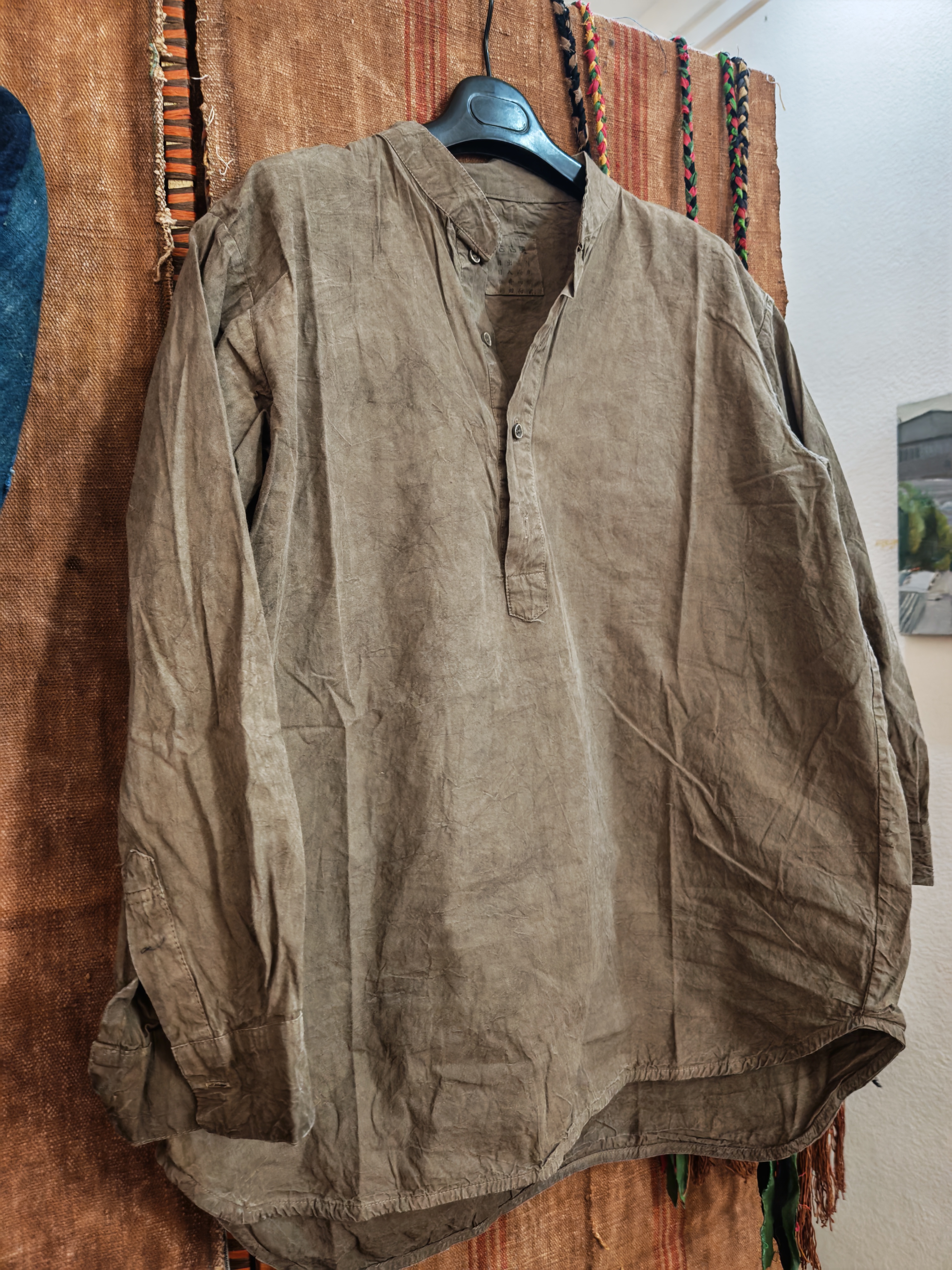 沉香布衣草堂 套头半开领衬衫