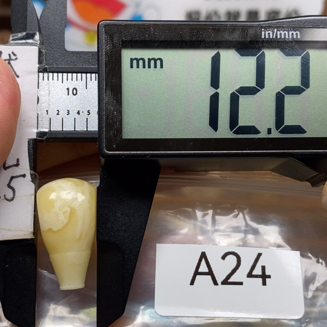未镶嵌蜜蜡裸石奶白妖孽三通