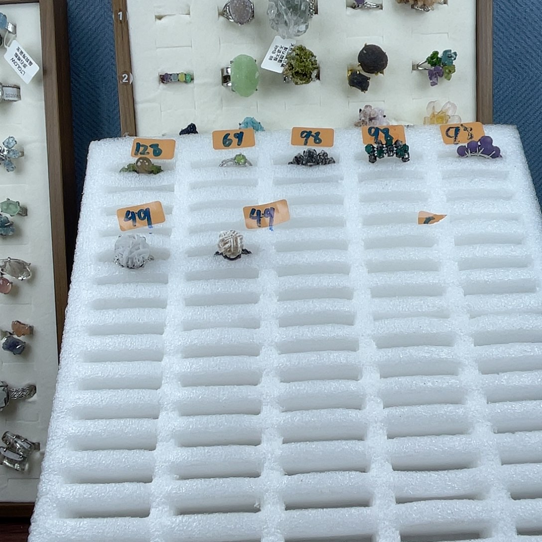 ****柒大理石纯铜戒指耳钉