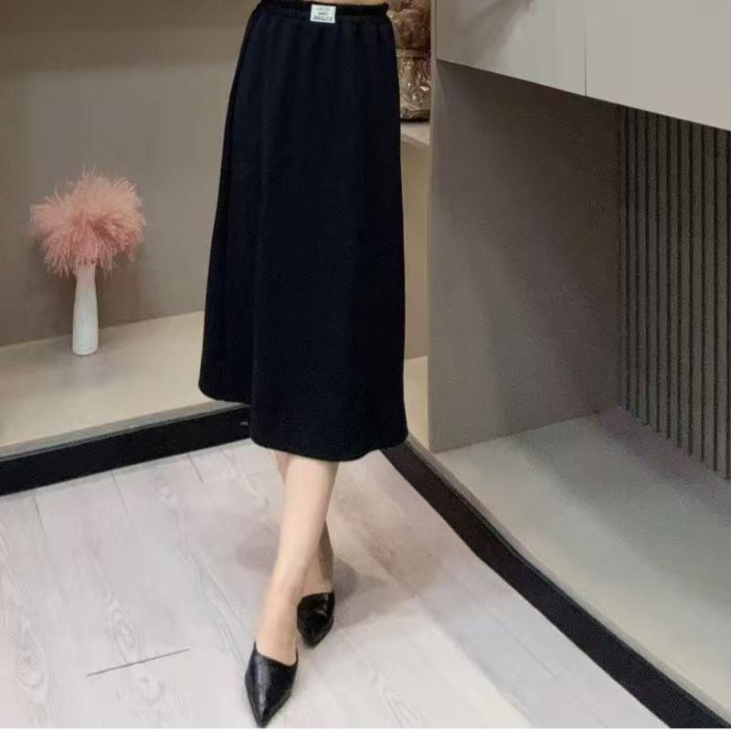 冬季加绒半身裙-鸿 192 时尚潮流贴标显瘦保暖款胖MM大码女装新款
