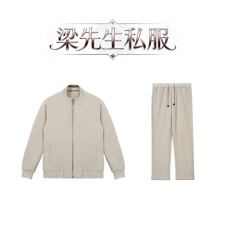 LP男款限定羊毛白鹅绒羊毛套装运动冬季加厚立领夹克秋季百搭保暖