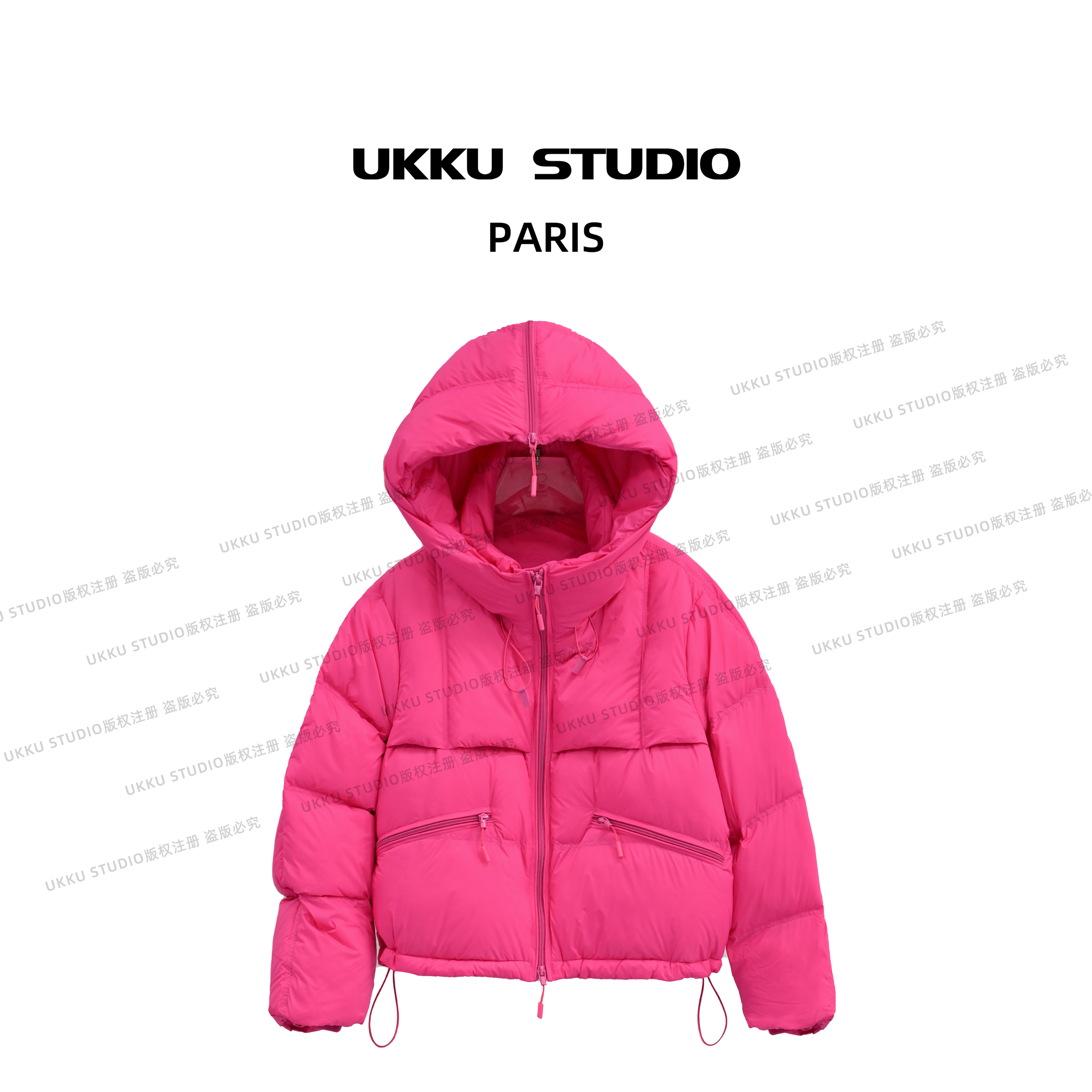 【UKKUSTUDIO】时尚秋冬设计师潮流保暖气质显白羽绒服313300