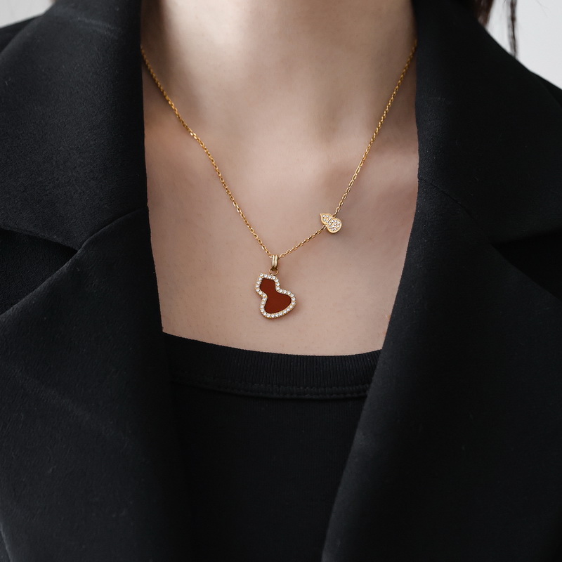 双葫芦髓高级感轻奢镶钻锁骨链