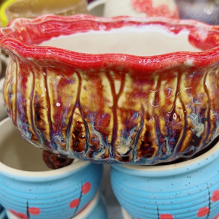 有孔，满10元发货多肉陶瓷花盆