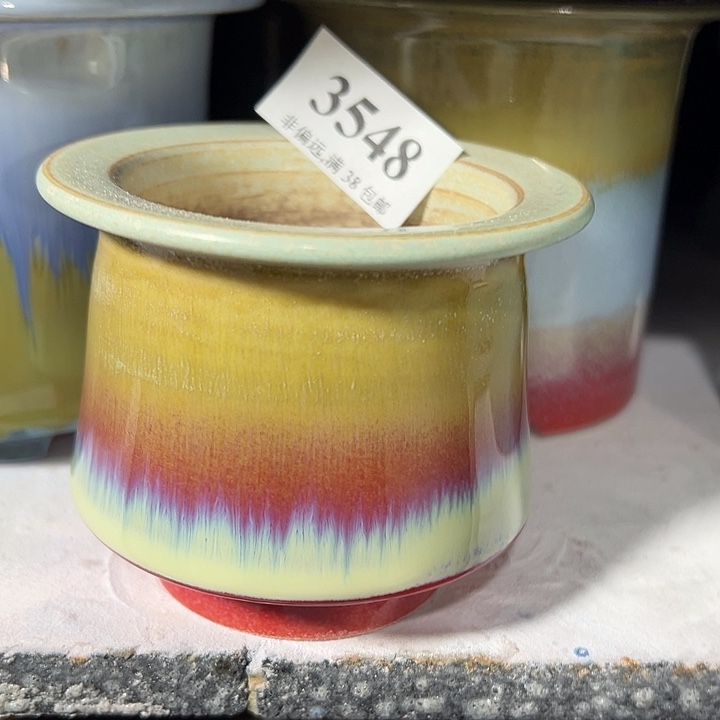 鱼***月口6 手工花盆满30包邮