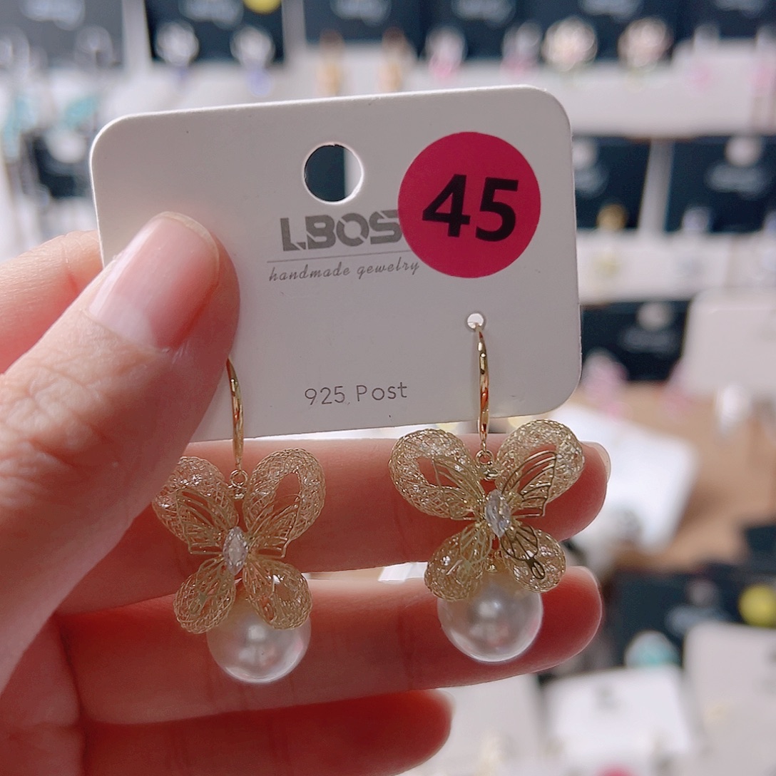 *****锆石纯铜合金耳环