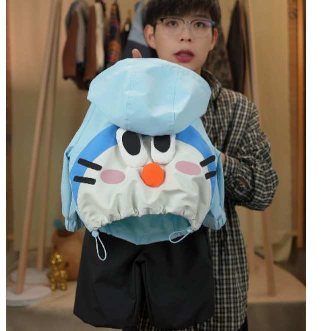 D麦田2025秋季新款刺绣叮当猫男女宝宝可爱外套