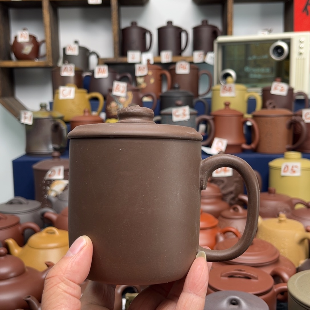 紫砂茶杯金帆老杯子