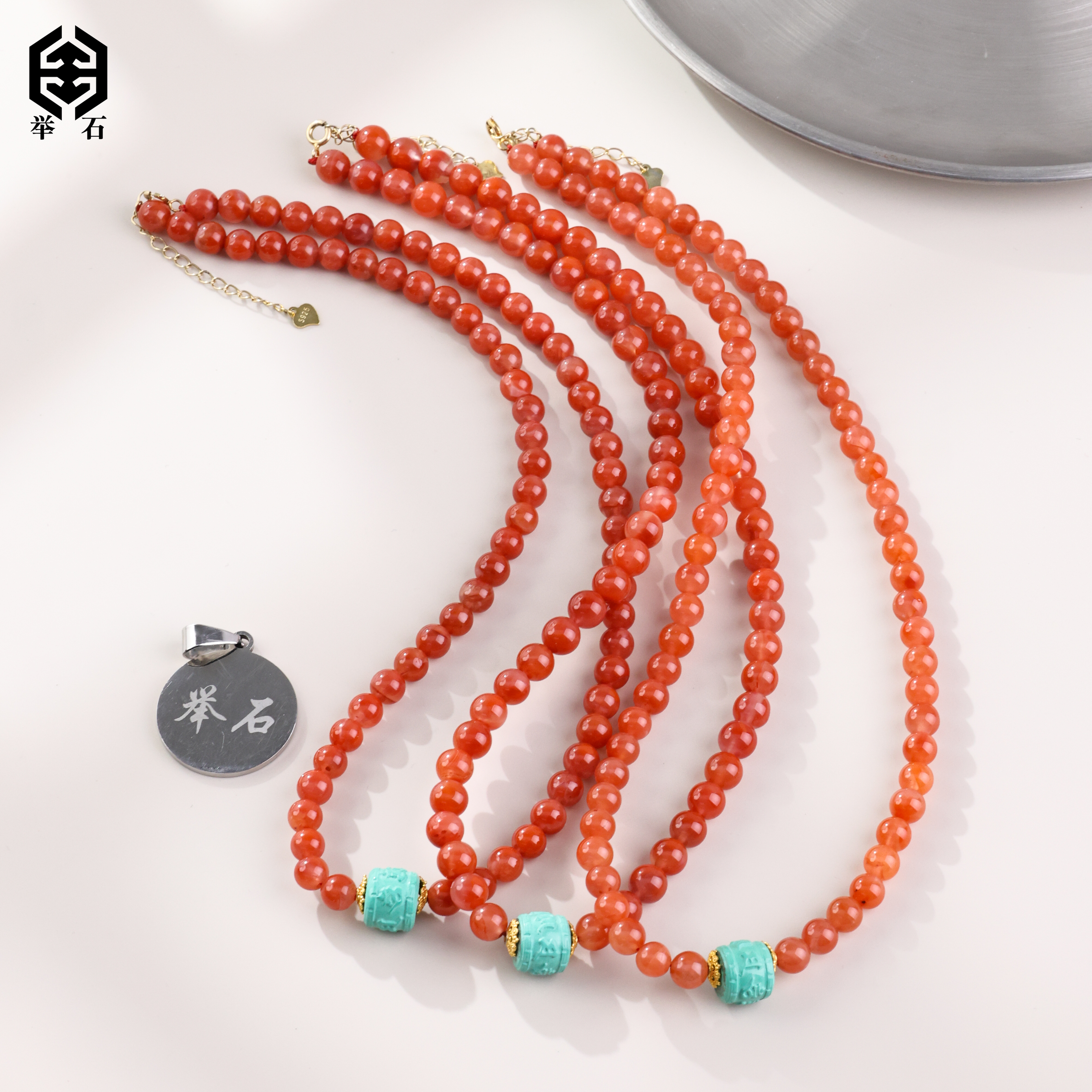 【举石饰品】X0320-216-60南红玛瑙项链(一件/多样性发/约5.5mm+）X