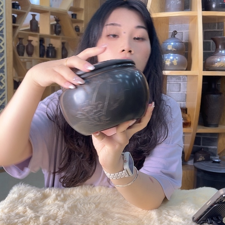 钦州坭兴陶茶叶罐1斤装