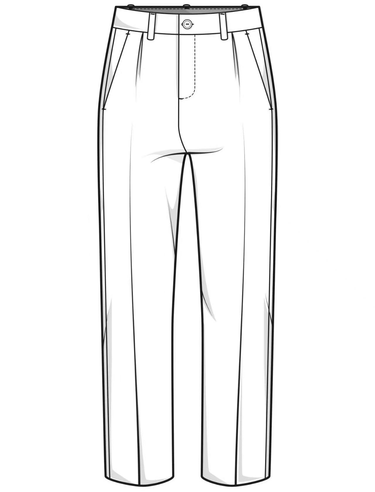 直筒裤微弹纯色长裤褶皱休闲裤