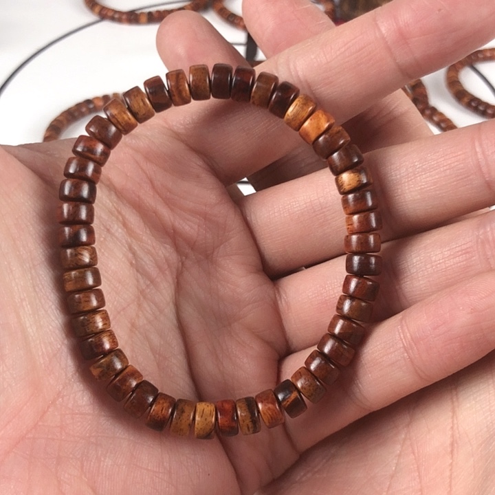 黄花梨/降香黄檀手串/手链海南黄花梨药片珠