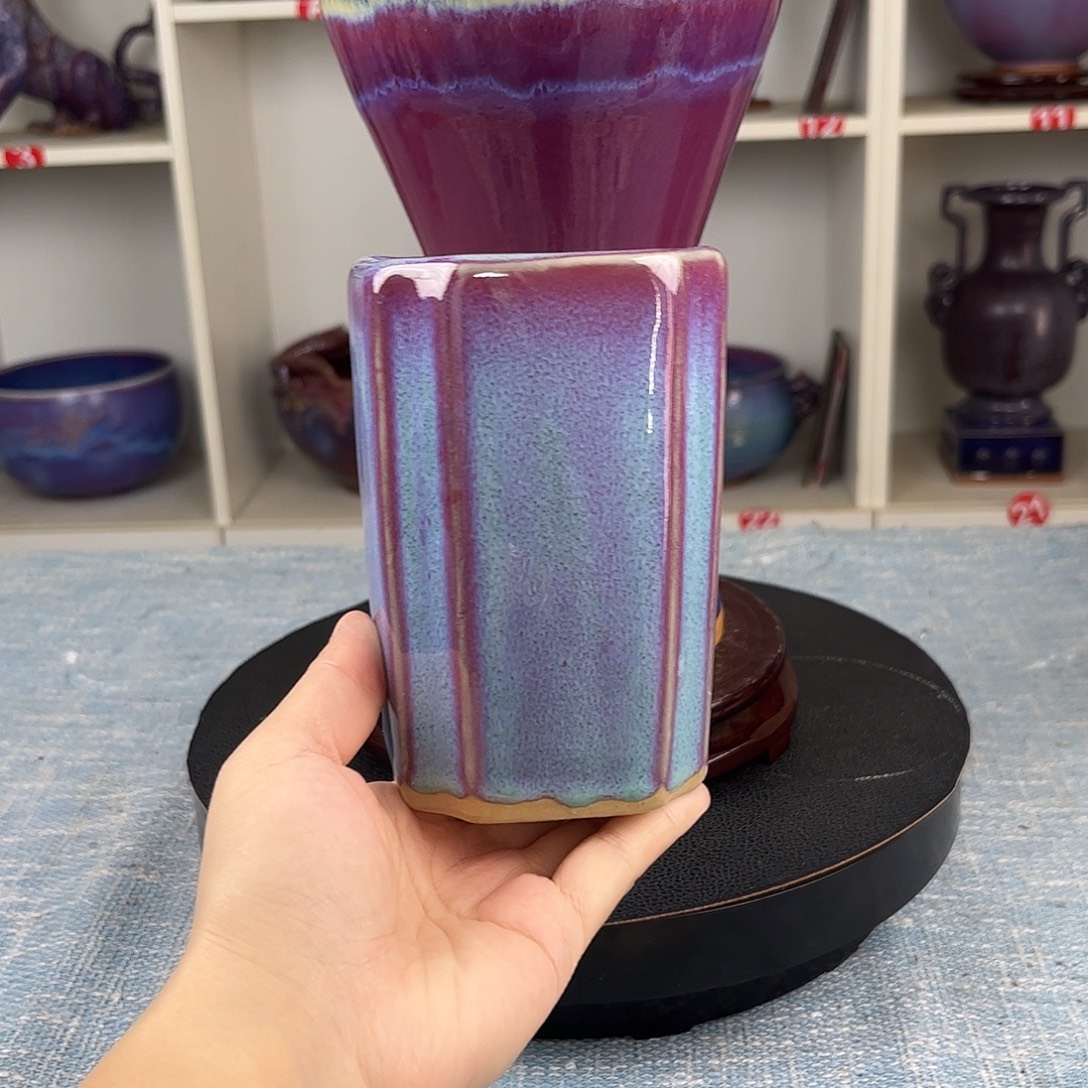 瓷片笔筒摆件工艺品