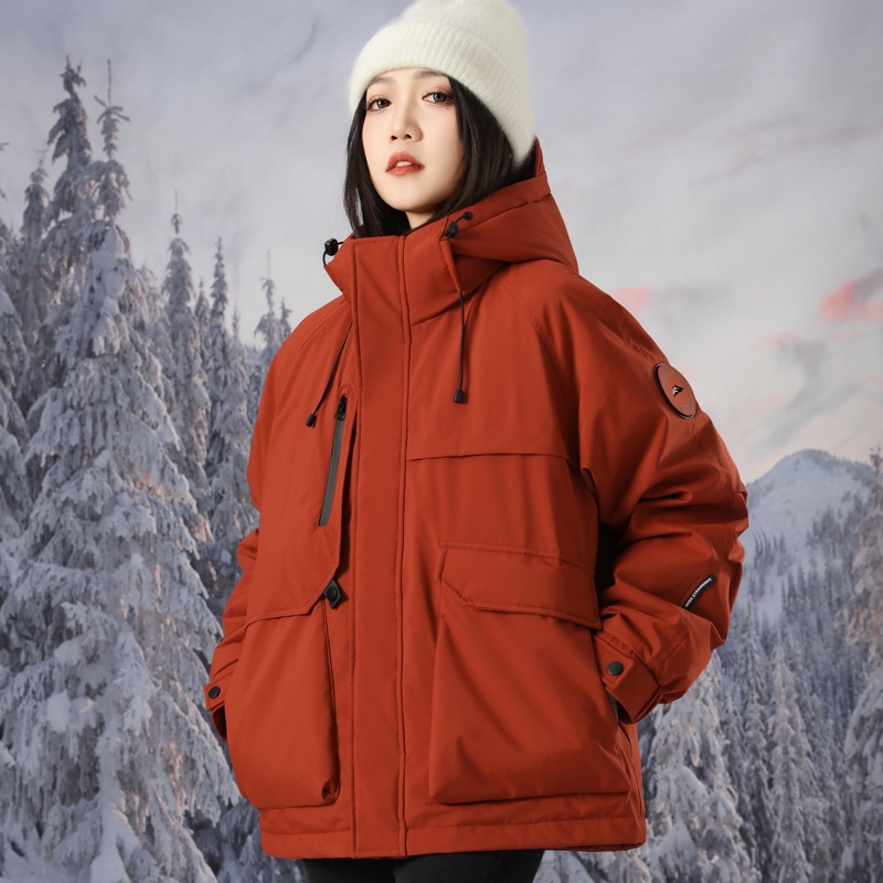 户外男女情侣同款90白鸭绒保暖连帽时尚休闲百搭羽绒服外套01