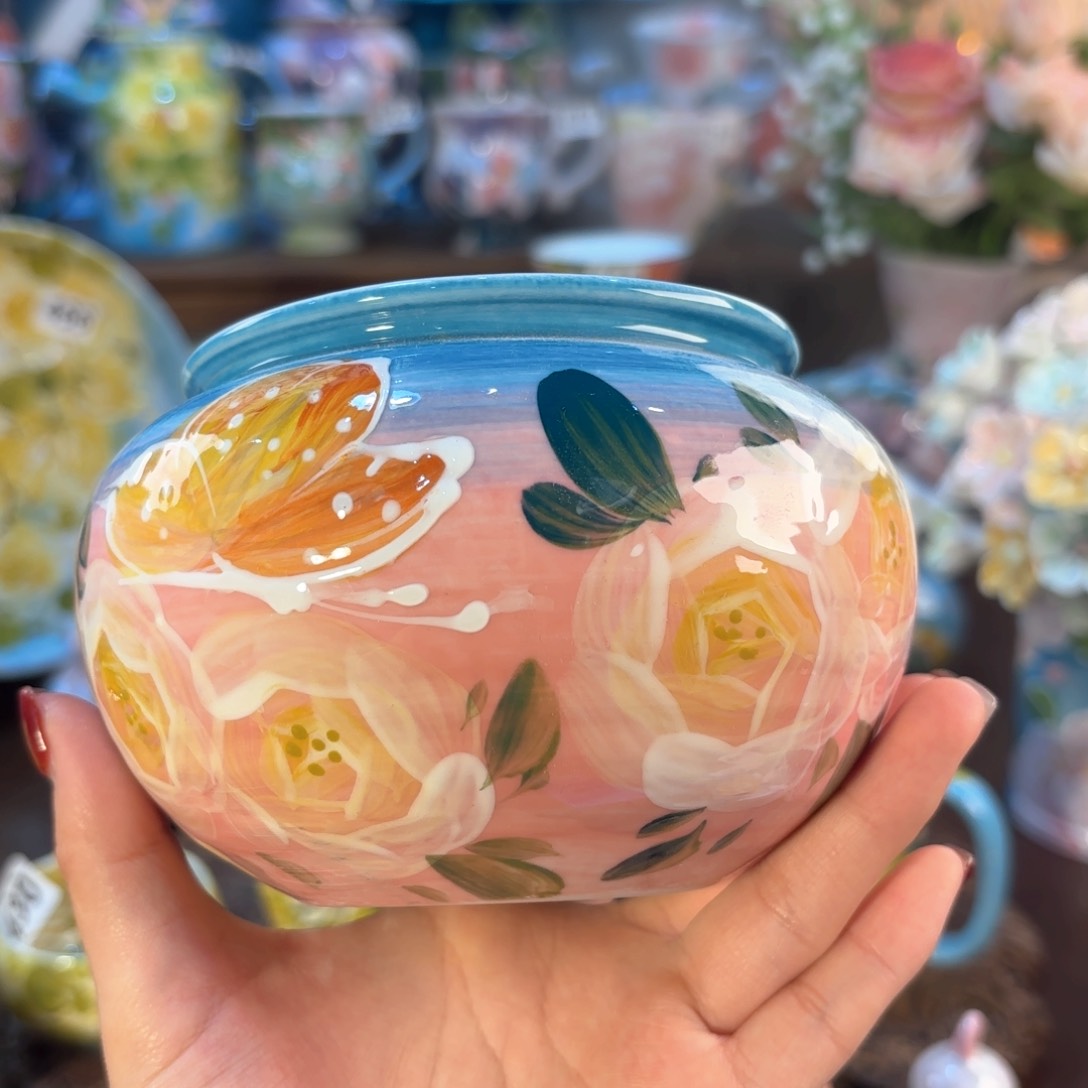 景德镇手绘高温釉下彩陶瓷茶具