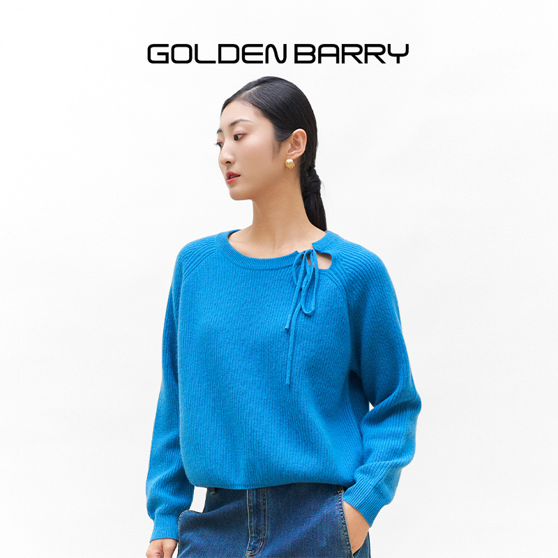 GOLDENBARRY|241172设计感全羊毛毛衫