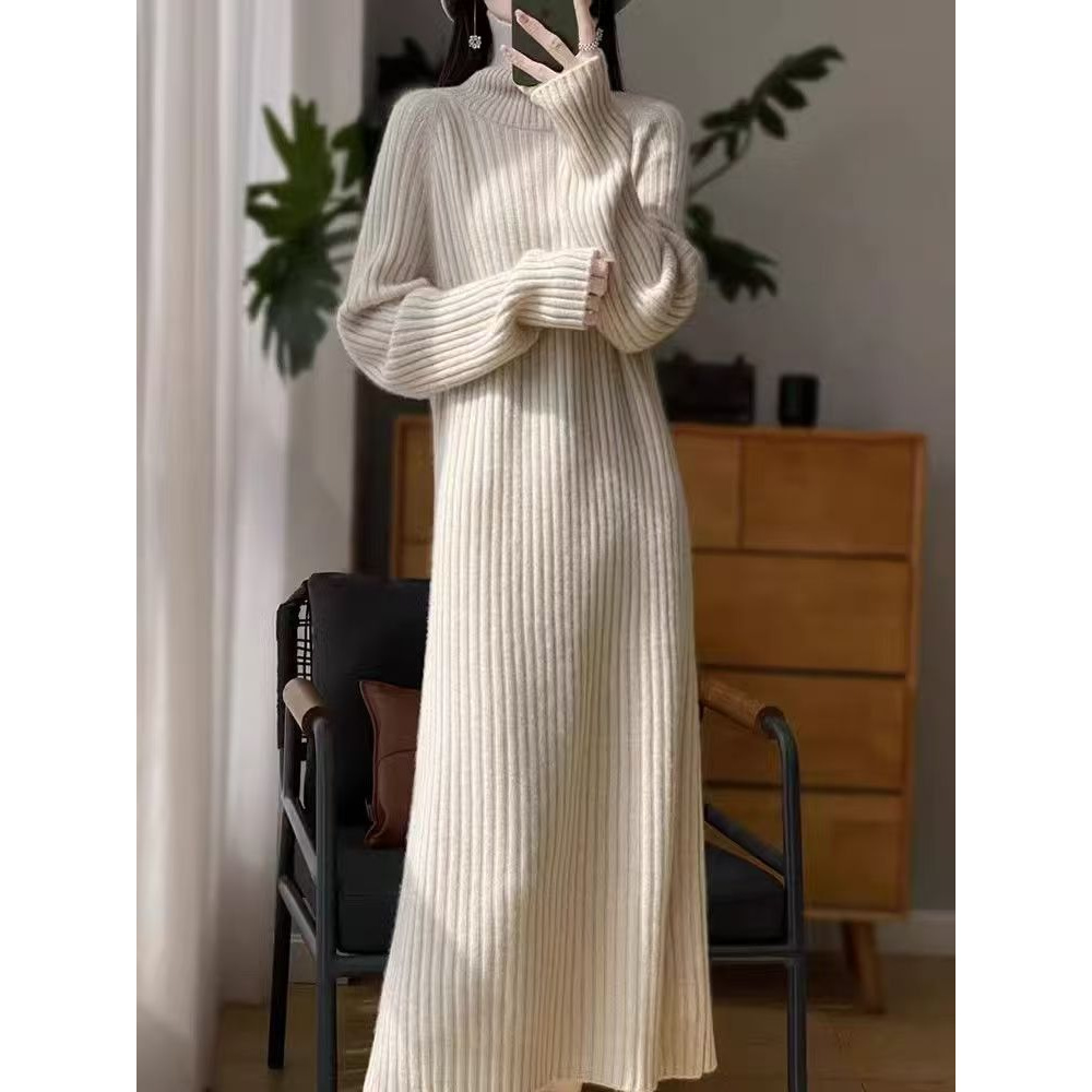 天天女装6951-7000冬季长款毛衣裙修身时尚气质小众复古美