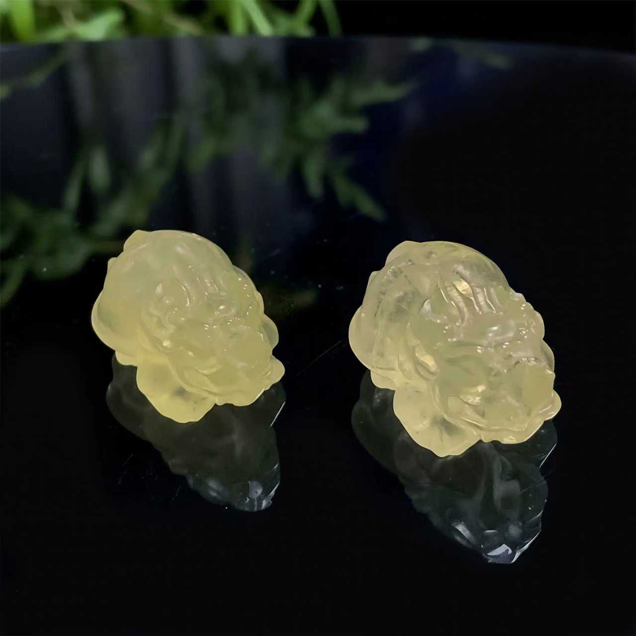 C06-黄发晶水晶貔貅龙龟-配绳子-多样性只发一件WR