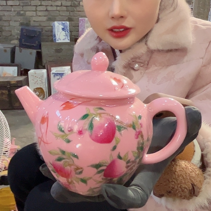 摆件陶景德镇高温瓷壶
