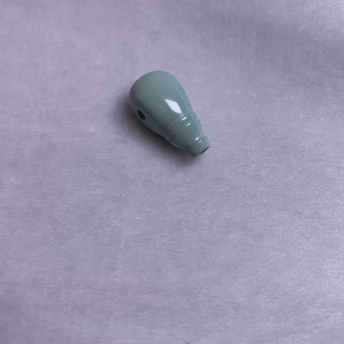 湖北天然原矿高瓷绿松石三通10.2mm